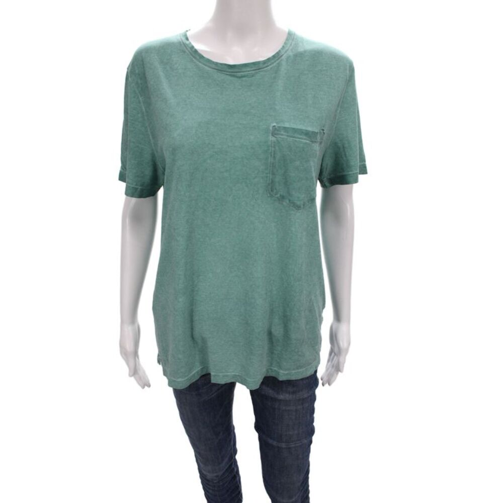Massimo Alba Mens Basic T-Shirt Green Cotton Crew Neck Short Sleeve Size S